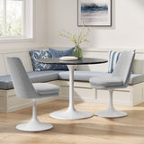 Lippa White/Light Gray Swivel Dining Upholstered Side Chair - Ornate Home