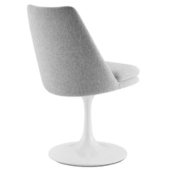 Lippa White/Light Gray Swivel Dining Upholstered Side Chair - Ornate Home