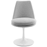 Lippa White/Light Gray Swivel Dining Upholstered Side Chair - Ornate Home
