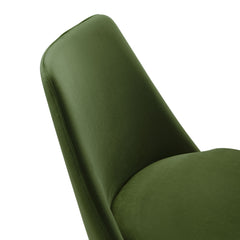 Lippa White/Moss Green Swivel Dining Performance Velvet Side Chair - Ornate Home
