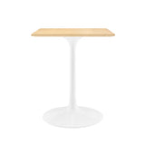 Lippa White/Natural 24" Square Wood Dining Table - Ornate Home