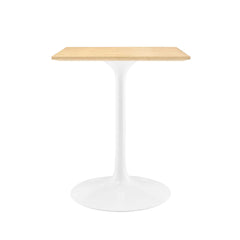 Lippa White/Natural 24" Square Wood Dining Table - Ornate Home
