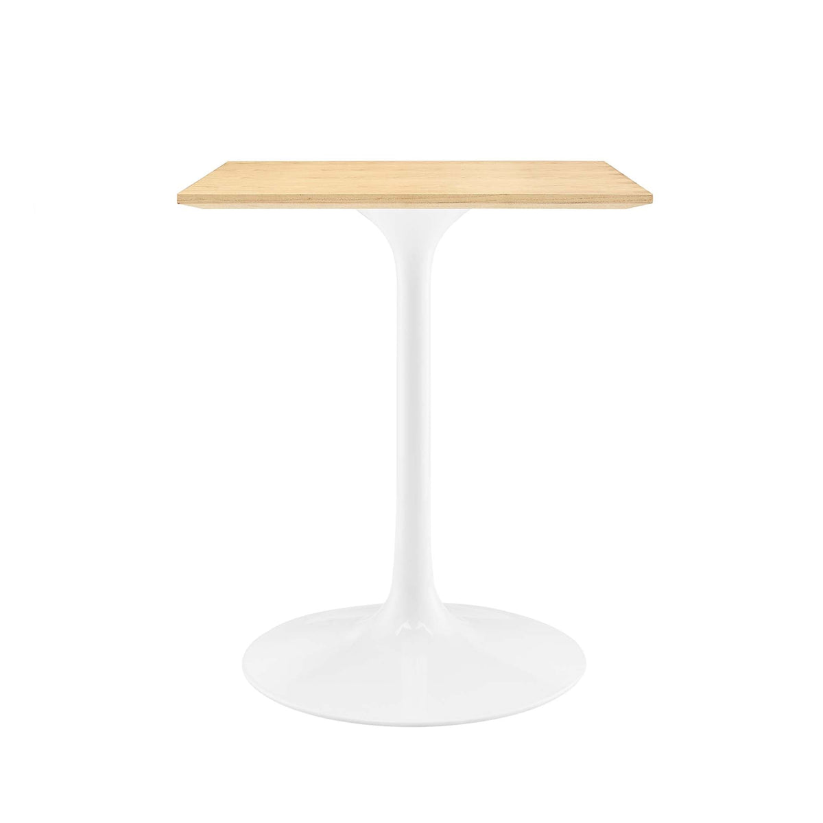 Lippa White/Natural 24" Square Wood Dining Table - Ornate Home