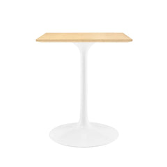 Lippa White/Natural 24" Square Wood Dining Table - Ornate Home