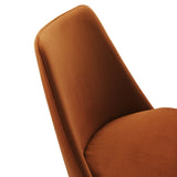 Lippa White/Rust Swivel Dining Performance Velvet Side Chair - Ornate Home