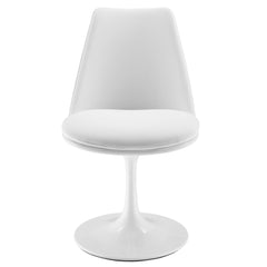 Lippa White Swivel Dining Vegan Leather Side Chair - Ornate Home