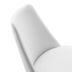 Lippa White Swivel Dining Vegan Leather Side Chair - Ornate Home