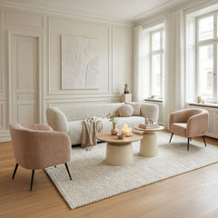 Lireen Natural & Ivory Coffee Table Set (2-Piece) - Ornate Home