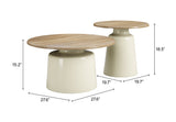 Lireen Natural & Ivory Coffee Table Set (2-Piece) - Ornate Home
