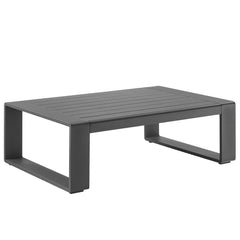 Lirienne Gray Outdoor Patio Aluminum Coffee Table - Ornate Home