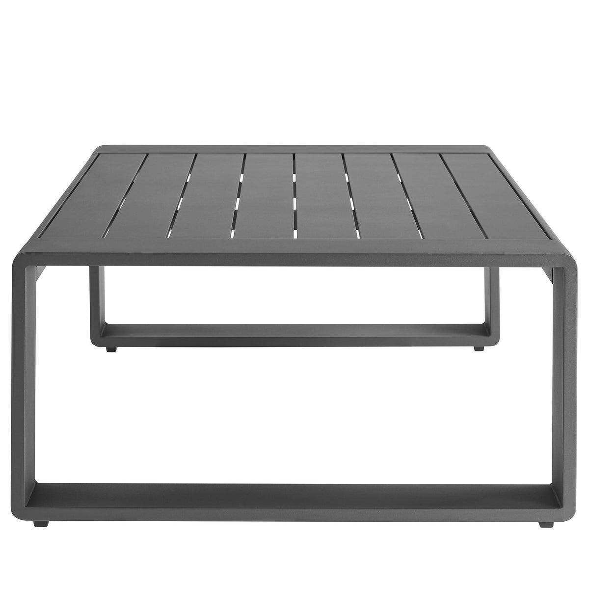 Lirienne Gray Outdoor Patio Aluminum Coffee Table - Ornate Home