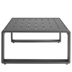 Lirienne Gray Outdoor Patio Aluminum Coffee Table - Ornate Home