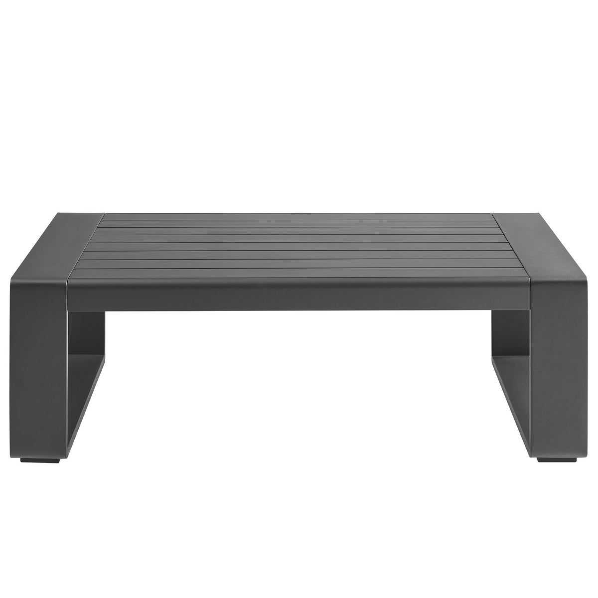 Lirienne Gray Outdoor Patio Aluminum Coffee Table - Ornate Home