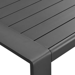 Lirienne Gray Outdoor Patio Aluminum Coffee Table - Ornate Home