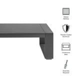 Lirienne Gray Outdoor Patio Aluminum Coffee Table - Ornate Home