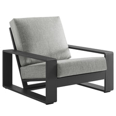 Lirienne Light Gray/Gray Outdoor Patio Aluminum Armchair - Ornate Home