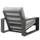 Lirienne Light Gray/Gray Outdoor Patio Aluminum Armchair - Ornate Home