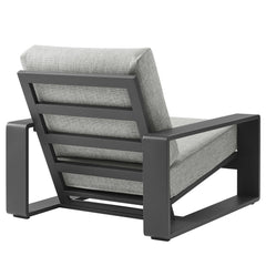 Lirienne Light Gray/Gray Outdoor Patio Aluminum Armchair - Ornate Home