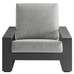 Lirienne Light Gray/Gray Outdoor Patio Aluminum Armchair - Ornate Home