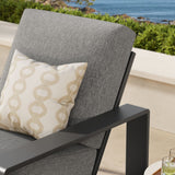 Lirienne Light Gray/Gray Outdoor Patio Aluminum Armchair - Ornate Home