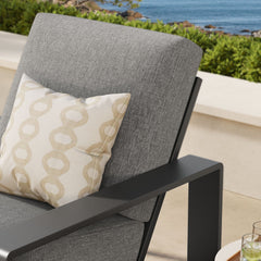 Lirienne Light Gray/Gray Outdoor Patio Aluminum Armchair - Ornate Home