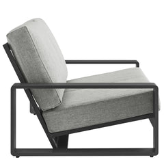 Lirienne Light Gray/Gray Outdoor Patio Aluminum Loveseat - Ornate Home