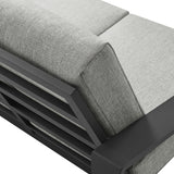 Lirienne Light Gray/Gray Outdoor Patio Aluminum Loveseat - Ornate Home