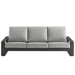 Lirienne Light Gray/Gray Outdoor Patio Aluminum Sofa - Ornate Home
