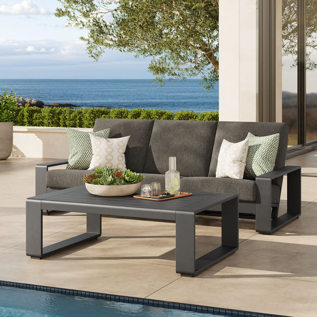 Lirienne Smoke 2-Piece Outdoor Patio Aluminum Furniture Set - Ornate Home