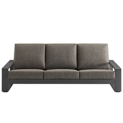 Lirienne Smoke/Gray Outdoor Patio Aluminum Sofa - Ornate Home