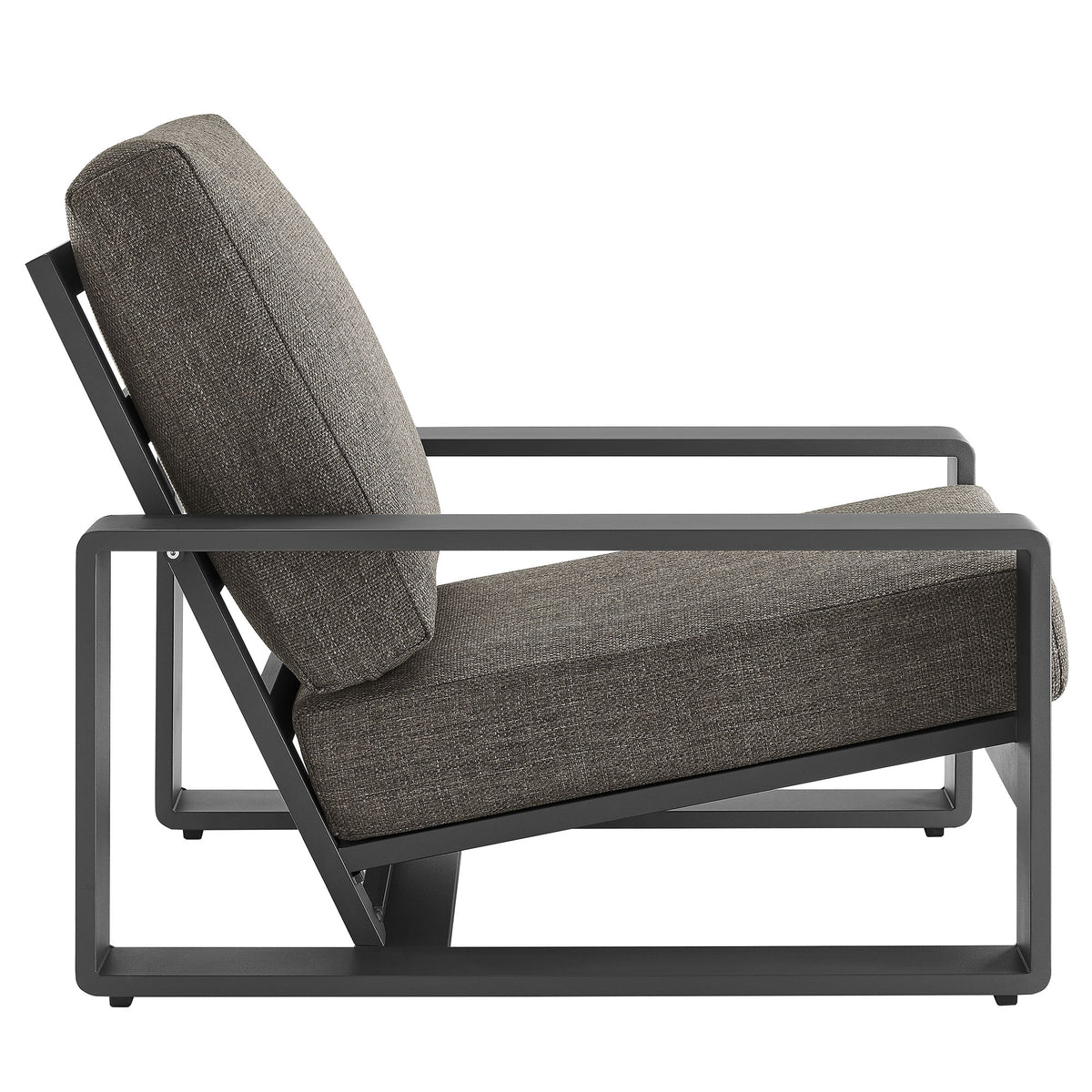 Lirienne Smoke Outdoor Patio Aluminum Armchair - Ornate Home