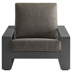 Lirienne Smoke Outdoor Patio Aluminum Armchair - Ornate Home