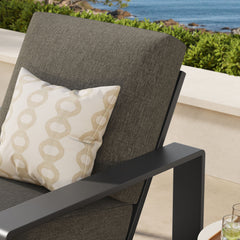 Lirienne Smoke Outdoor Patio Aluminum Armchair - Ornate Home