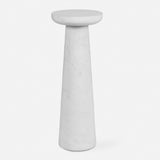Lirra White Marble Indoor-Outdoor Drink Table - Ornate Home