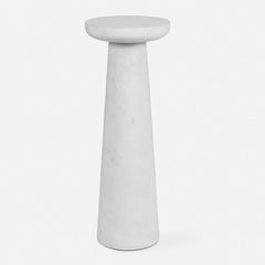 Lirra White Marble Indoor-Outdoor Drink Table - Ornate Home