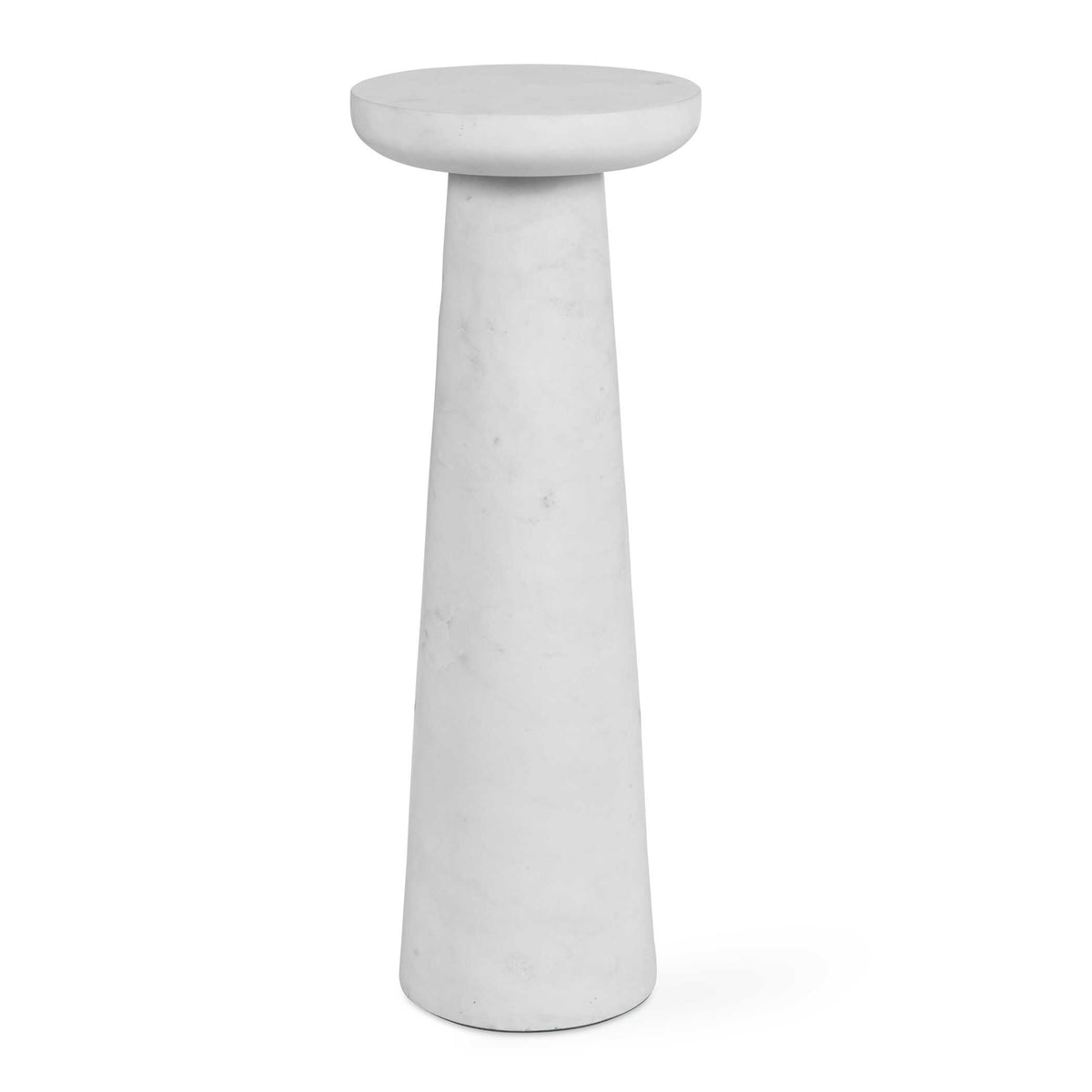 Lirra White Marble Indoor-Outdoor Drink Table - Ornate Home