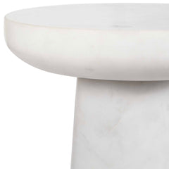 Lirra White Marble Indoor-Outdoor Drink Table - Ornate Home