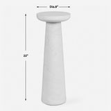 Lirra White Marble Indoor-Outdoor Drink Table - Ornate Home
