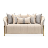 Lisbon Gold/Opal Loveseat - Ornate Home