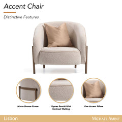 Lisbon Oyster Accent Chair - Ornate Home