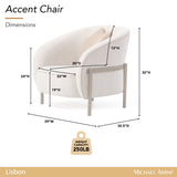Lisbon Oyster Accent Chair - Ornate Home