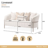 Lisbon Oyster Loveseat - Ornate Home