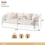 Lisbon Oyster Sofa - Ornate Home