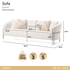 Lisbon Oyster Sofa - Ornate Home