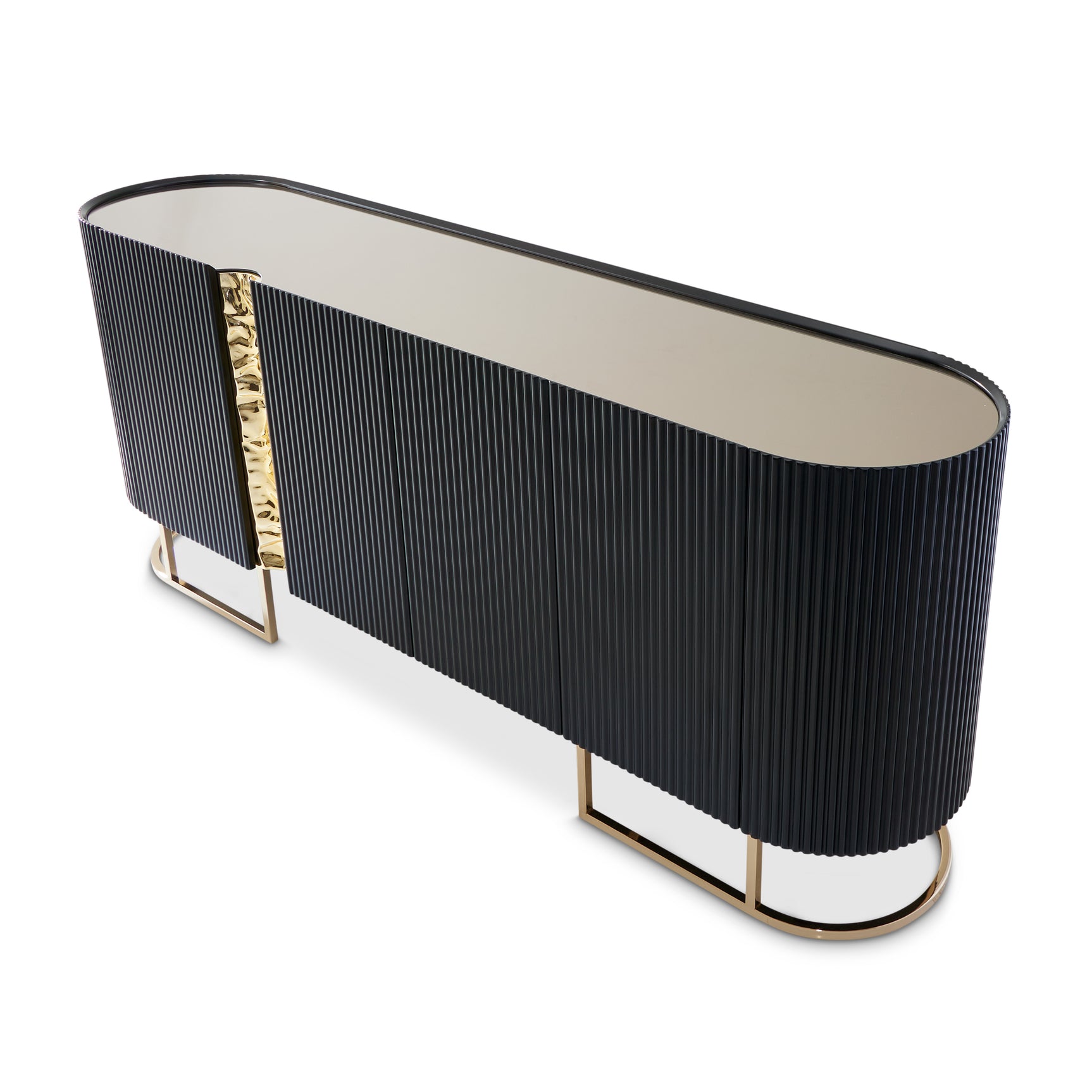 Lisbon Silken Matte Black Console Table - Ornate Home