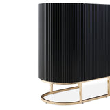 Lisbon Silken Matte Black Console Table - Ornate Home