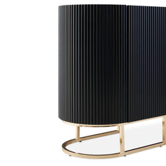 Lisbon Silken Matte Black Console Table - Ornate Home