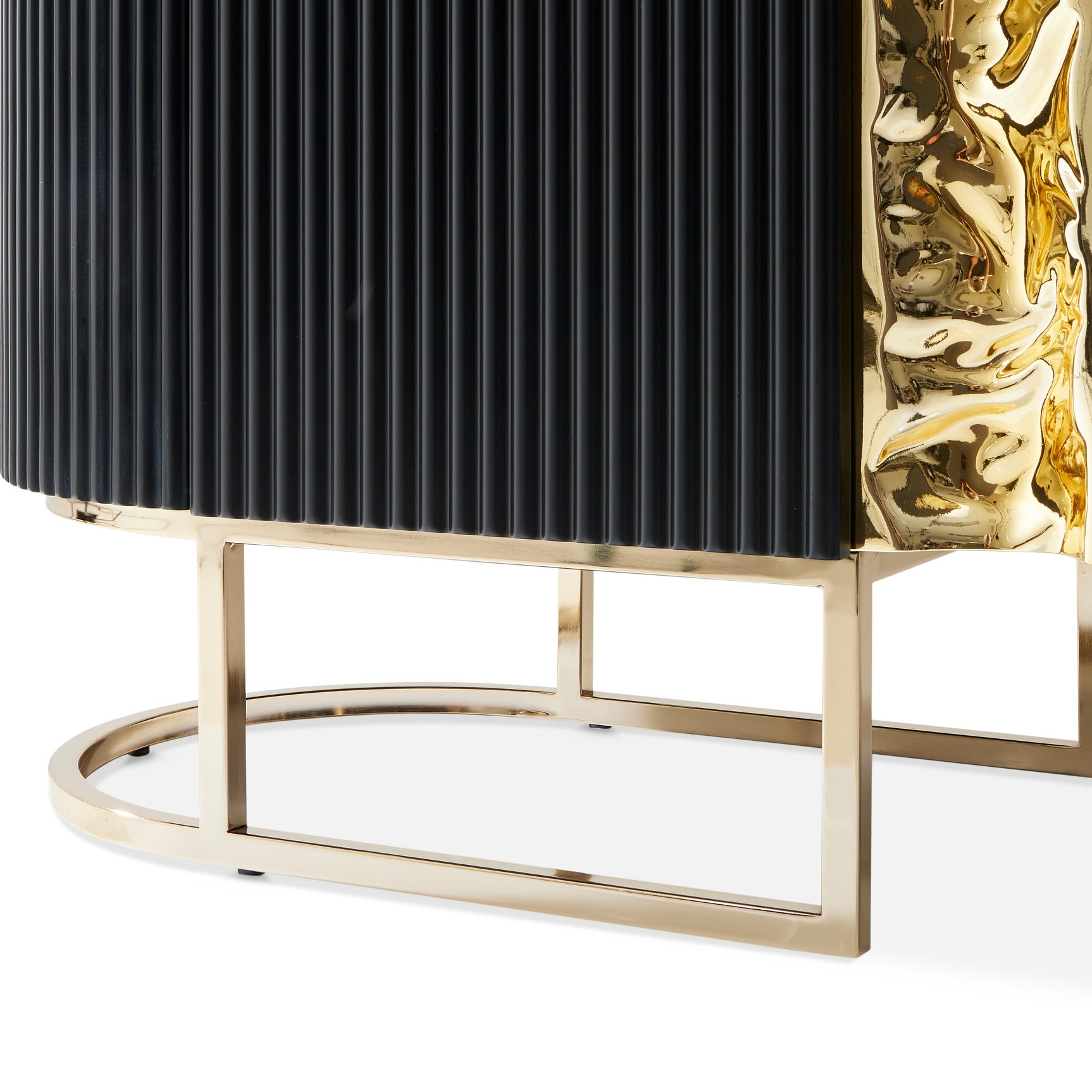 Lisbon Silken Matte Black Console Table - Ornate Home