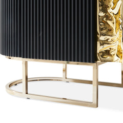Lisbon Silken Matte Black Console Table - Ornate Home