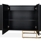 Lisbon Silken Matte Black Console Table - Ornate Home